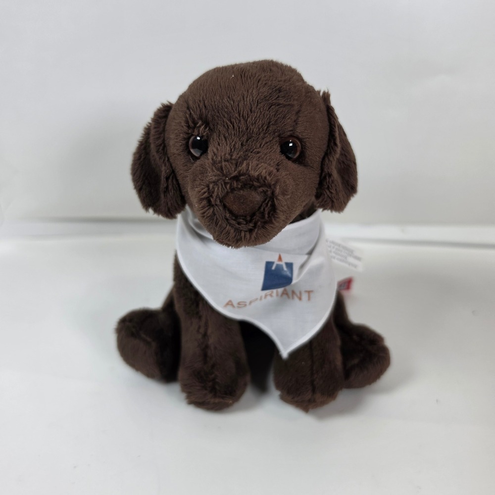 Douglas Chocolate Lab Puppy Plush Brown Stuffed Dog Bandana 6.5 inch